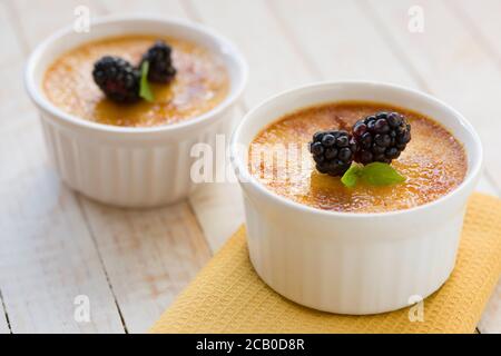 Crème Brûlée Stockfoto