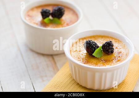 Crème Brûlée Stockfoto