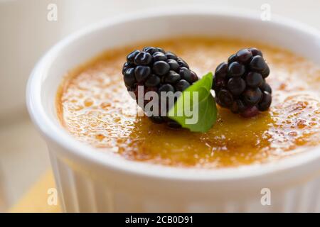 Crème Brûlée Stockfoto