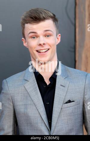 LOS ANGELES - AUG 26: Nicholas Hamilton bei der "IT Chapter Two" Premiere im Village Theatre am 26. August 2019 in Westwood, CA Stockfoto