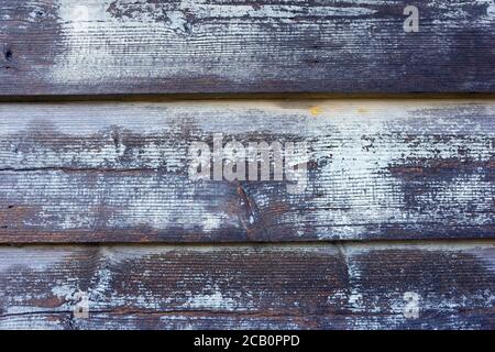 Verwitterte nasse Holz Hintergrund Textur mit Wellen, abstrakte Linien und Formen. Stockfoto