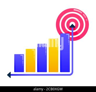 Logos für Ziele zu erreichen, Geschäftsziele, Pfeile und Darts, Geschäftsmotivation, Geschäftsdiagramme. Logos können auch für Business, Icon Design, a verwendet werden Stock Vektor