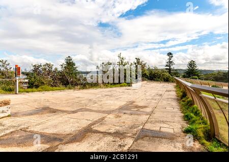 Sydney NSW Australien - 27. Mai 2020 - Lookout Point An der Gap an s wolkigen Herbstnachmittag Stockfoto