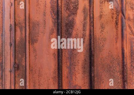 Alte Metallblech Wand Textur oder Wand Textur Hintergrund. Rost auf der Oberfläche Hintergrund.Rusty Textur oder Hintergrund Stockfoto