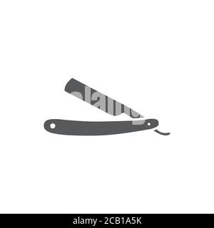 Symbol für Rasierklinge auf weißem Hintergrund Stock Vektor