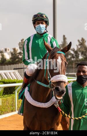 Pferderennen auf der King Khalid Racetrack 7/8/2020 Stockfoto