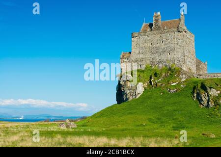 Duart Castle oder Caisteal Dhubhairt, Sitz des Clan MacLean, Isle of Mull, Schottland, Vereinigtes Königreich Stockfoto