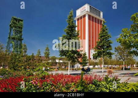 Landesgartenschau 2020 auf dem Gelände der ehemaligen Zeche Friedrich Heinrich 1/2, Kamp-Lintfort, Ruhrgebiet, Nordrhein-Westfalen, Deutschland Stockfoto