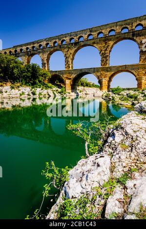 Pont du Gard, Frankreich, Europa, Europa, Westeuropa Stockfoto