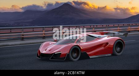 Ferrari Xezri Competizione auf der Strecke Stockfoto