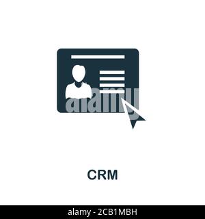 CRM-Symbol. Einfaches Element aus der Business Intelligence-Sammlung. Creative CRM-Symbol für Web-Design, Vorlagen, Infografiken und vieles mehr Stock Vektor