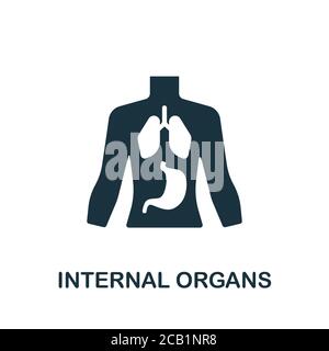 Symbol für innere Organe. Monochrom Einfache interne Organe Symbol für Vorlagen, Web-Design und Infografiken Stock Vektor