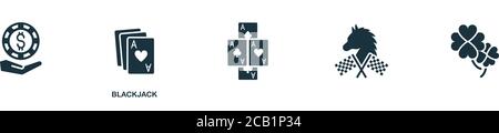 Blackjack-Symbol. Einfaches Element aus Casino Sammlung. Creative Blackjack Symbol für Web-Design, Vorlagen, Infografiken und vieles mehr Stock Vektor
