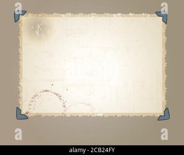 Grungy leerer Bilderrahmen, Fotograph Druckkonzept, Vektor, freier Platz für Bilder Stock Vektor