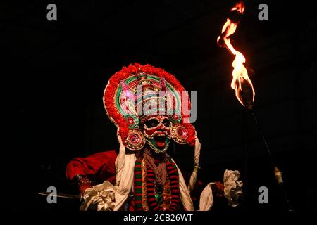 Mudiyettu Ritualkunst von kerala Stockfoto