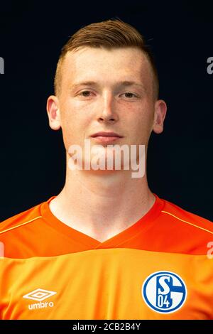 Goalwart Markus SCHUBERT (GE), Portrait, porträtsst, Portrait, ausgeschnittenes Einzelbild, Einzelmotiv, Fußball 1. Bundesliga, Mannschaftspräsentation, Mannschaftspräsentation, Mannschaftspräsentation, FC Schalke 04 (GE) am 6. August 2020 in Gelsenkirchen/Deutschland. ¬ Verwendung weltweit Stockfoto