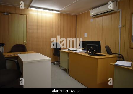 Kleine, moderne Büroeinrichtung Stockfoto