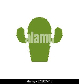Kaktus Pflanze Silhouette für trendige flache Stil für Grafik-Design, Web-Site. Vektorgrafik „Stock“. Stock Vektor