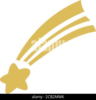 Komet handgezeichnetes Vektor skandinavisches Bild. Cute einfache Illustration für Social-Media-Inhalte, Buch oder Kinder Grußkarte Stock Vektor