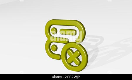 Server entfernen 3D-Symbol wirft Schatten. 3D-Illustration. Daten und Computer Stockfoto