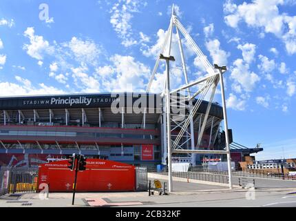 Außerhalb des Fürstentums Stadion, Westgate Street, Cardiff, Wales Stockfoto