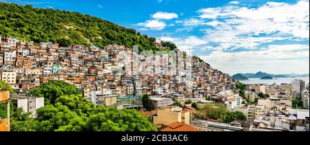 Favela Cantagalo in Rio de Janeiro, Brasilien Stockfoto