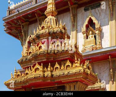 Buddhistischer Tempel Wat Chalong, Phuket, Thailand Stockfoto