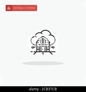 Symbolvektor für Stall. Stall-Symbol für die Präsentation. Stock Vektor