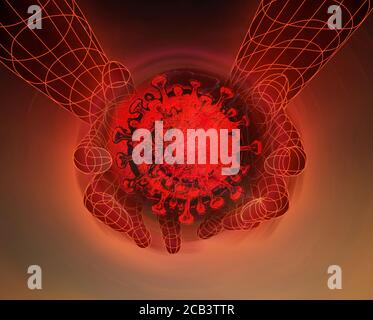 LOCKDOWN COVID OMICRON NACH DER PANDEMIE-IMPFUNG OHNE BOOSTER-MANAGEMENT VIRUSÜBERTRAGUNG Stockfoto