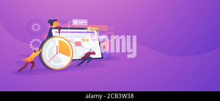 Time Management Concept-Banner-Header Stock Vektor