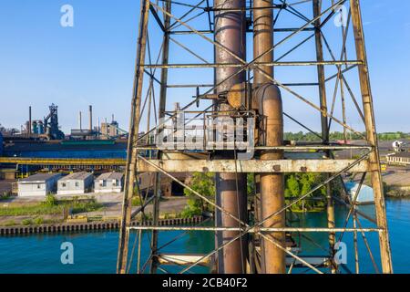 River Rouge, Michigan - das Stahlwerk der Vereinigten Staaten auf Zug Island, Teil der Great Lakes-Werke des Unternehmens, die geschlossen werden. Auf einmal die mil Stockfoto