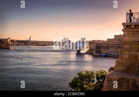 Grand Harbour, Valletta (Malta 2018) Stockfoto