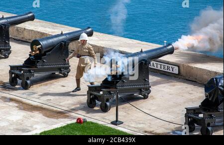 Saluting Battery, Valletta, Malta Stockfoto