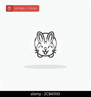 Vektor mit Kaninchen-Symbolen. Kaninchen-Symbol für die Präsentation. Stock Vektor
