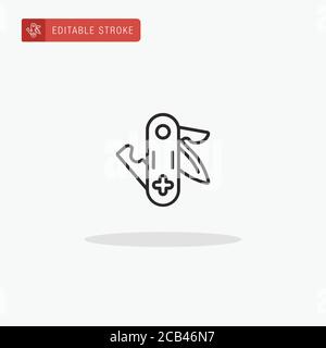Swiss Army Knife Symbolvektor. Swiss Army Knife Icon zur Präsentation. Stock Vektor
