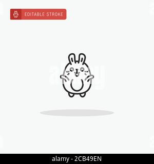 Hasensymbole. Bunny Symbol für die Präsentation. Stock Vektor