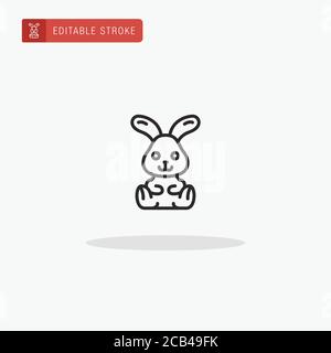 Hasensymbole. Bunny Symbol für die Präsentation. Stock Vektor