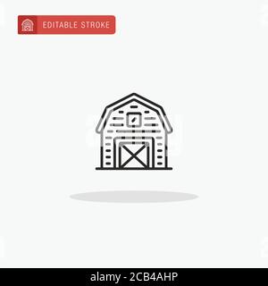 Symbolvektor für Stall. Stall-Symbol für die Präsentation. Stock Vektor