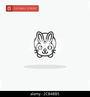 Vektor mit Kaninchen-Symbolen. Kaninchen-Symbol für die Präsentation. Stock Vektor