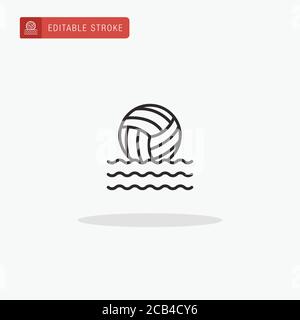 Symbolvektor für Wasserpolo. Wasserpolo-Symbol für Präsentation. Stock Vektor