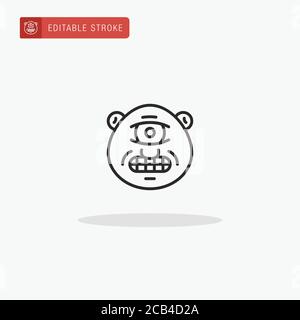 Verängstigte Symbolvektoren. Verängstigte Symbol für Präsentation. Stock Vektor