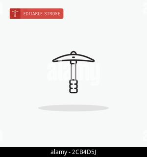 Pickel-Symbolvektor. Pickel-Symbol für die Präsentation. Stock Vektor