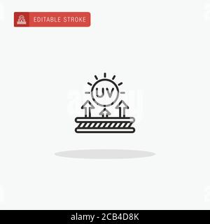 Symbolvektor für UV-Schutzgewebe. Symbol für UV-Schutzgewebe zur Präsentation. Stock Vektor