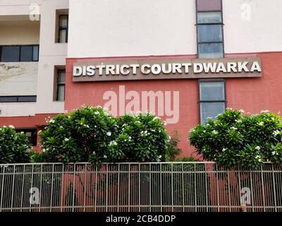 New Delhi, Indien, 2020. Dwarka District Court Gebäude in South West District, Delhi. Das ist ein neues Gebäude, das seit 5 Jahren funktionell ist Stockfoto