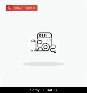 Symbolvektor des Generators. Generatorsymbol für die Präsentation. Stock Vektor