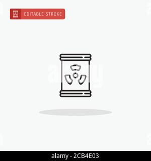 Symbolvektor für giftigen Abfall. Symbol für giftigen Abfall zur Präsentation. Stock Vektor