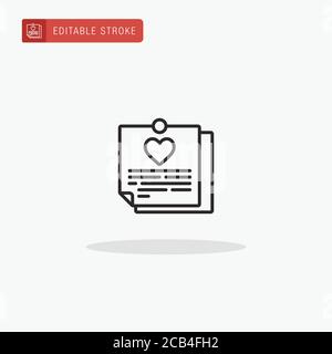 Symbolvektor für Notizen. Notizsymbol für die Präsentation. Stock Vektor