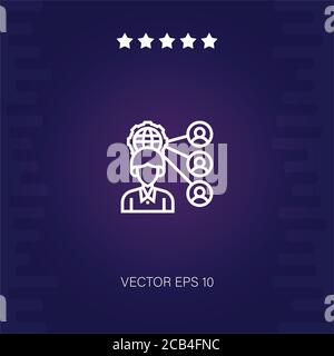 Aussorcing Vektor-Symbol moderne Illustration Stock Vektor