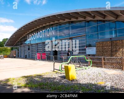 Eintritt zu Locomotion, der Zweigstelle des Nationalen Eisenbahnmuseums In Shildon County Durham Stockfoto