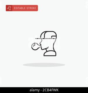 Symbolvektor für Kaugummi. Kaugummi-Symbol für Präsentation. Stock Vektor